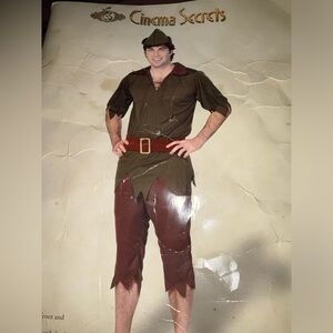 Peter Pan Brown and Green Men Costume